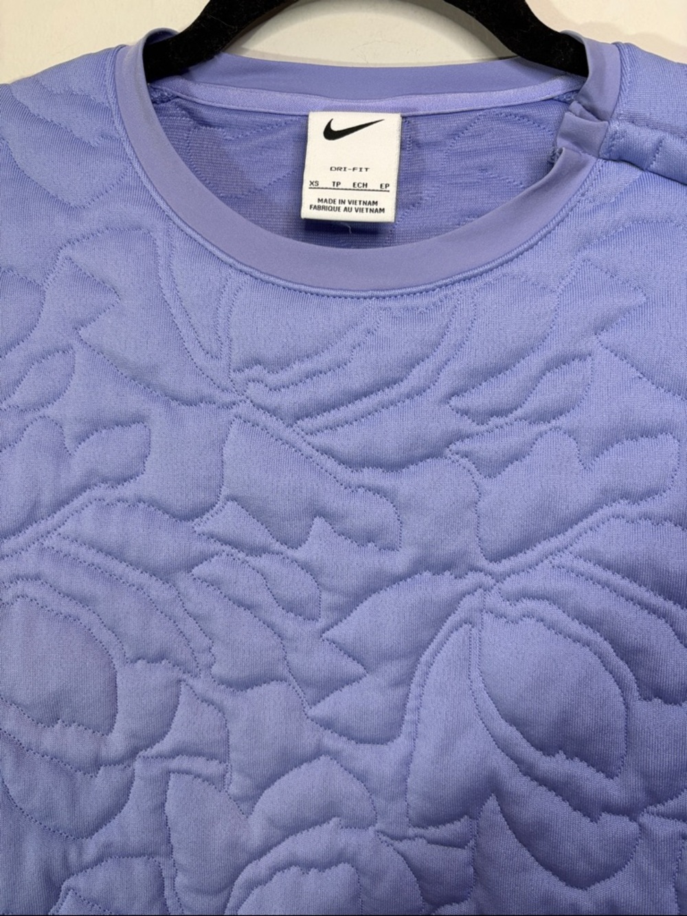 Nike Dri-FIT Floral Print Quilted Pullover Zip Neck 3D Texture Golf PGA Store